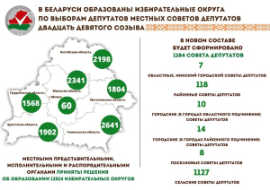 Образованы избирательные округа по выборам депутатов местных Советов депутатов двадцать девятого созыва