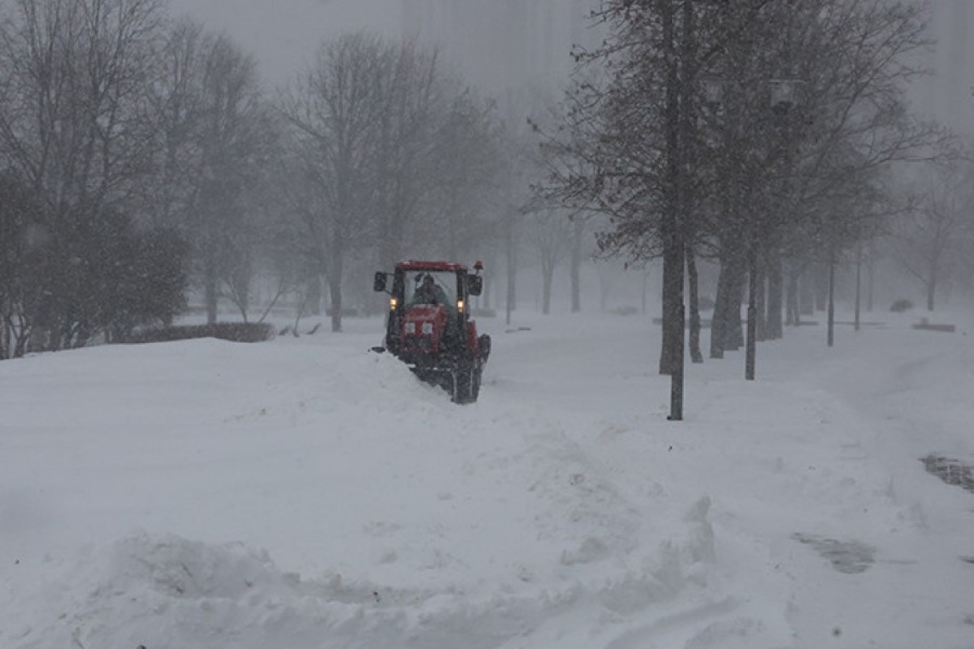 Где намело больше всего снега этой ночью, рассказали в Белгидромете