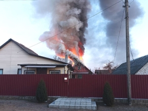 Сегодня утром случился пожар в Березино
