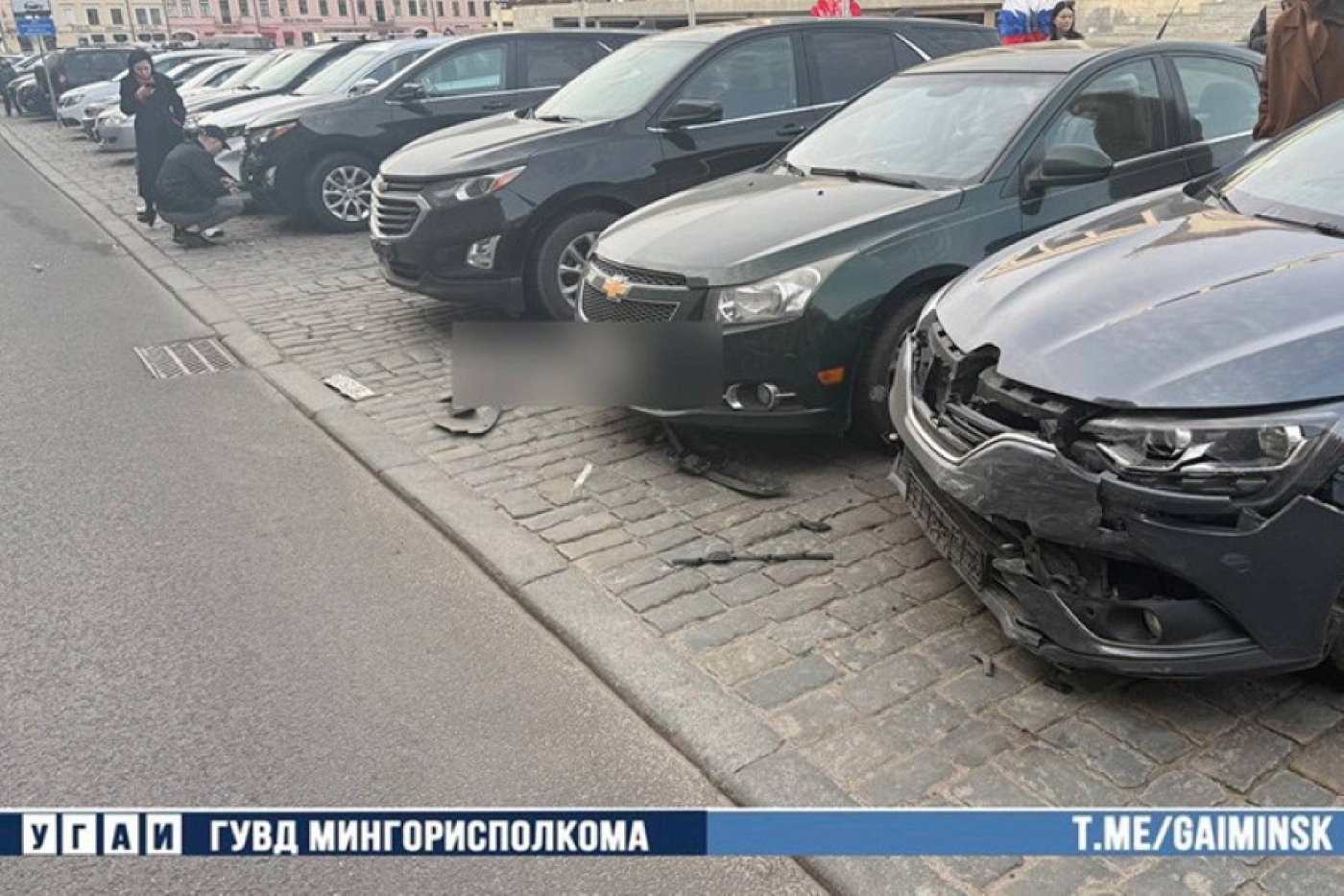 Минчанин повредил семь автомобилей, сев пьяным за руль