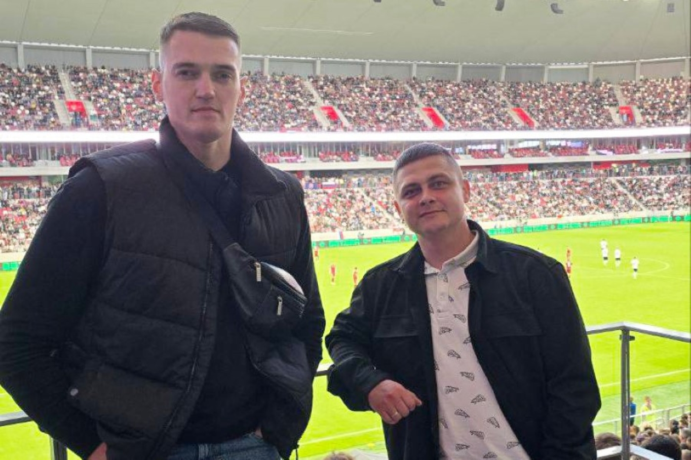 Березинцы на товарищеском матче Беларусь — Россия!