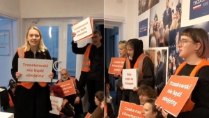 В Польше экоактивисты ворвались в штаб Тшасковского с требованием транспортных реформ