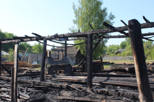 Сгорела пилорама в Жорновке