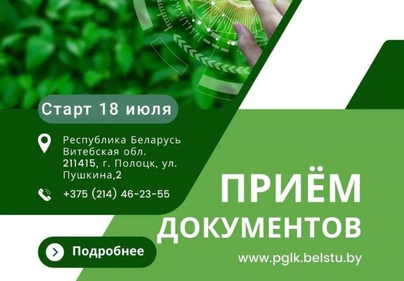 Полоцкий государственный лесной колледж объявляет прием учащихся по специальности: "Лесное хозяйство"