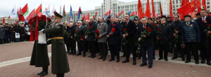 Возложение цветов к памятнику Ленину состоялось на площади Независимости в Минске