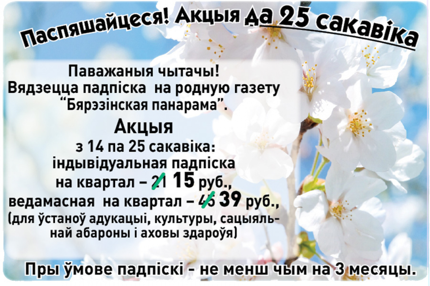 Выпісвайце "Бярэзінскую панараму"
