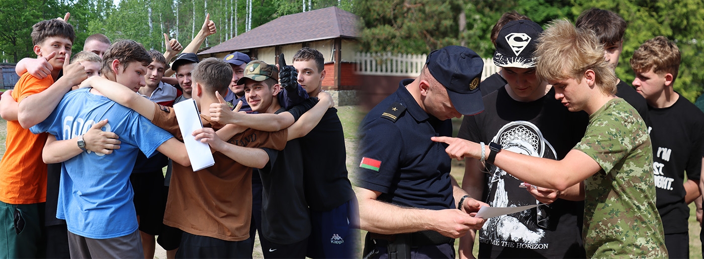 В воспитательно-оздоровительном лагере «Защитник» 10-классники преодолевали полосу препятствий