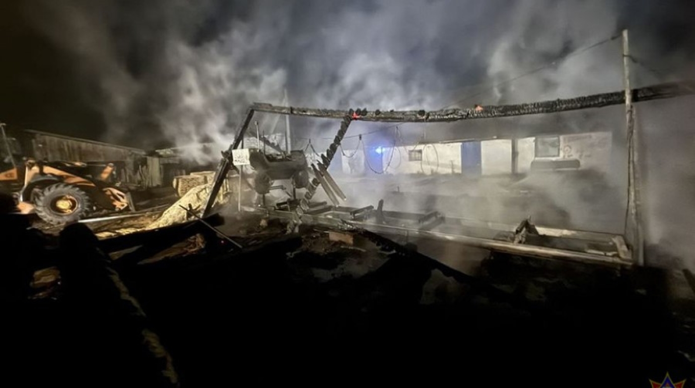 В Сморгонском районе горела пилорама, возможная причина - удар молнии