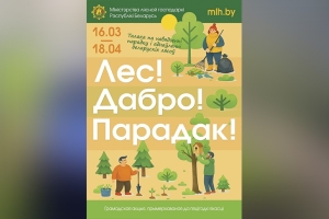 'Лес! Дабро! Парадак!'. Минлесхоз приглашает белорусов провести весну с пользой для леса