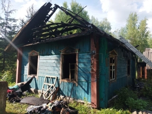 В деревне Красный Бор горит жилой дом