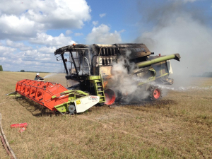 С начала уборки урожая зафиксировано 4 пожара на полях