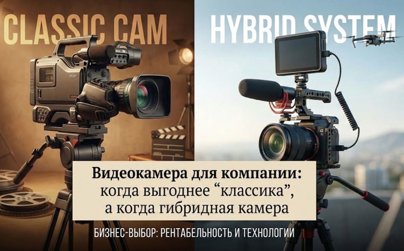 Видеокамера для компании: когда выгоднее “классика”, а когда гибридная камера
