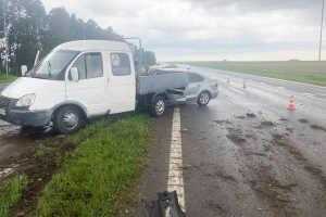 Мокрая и опасная: в Червенском районе на шоссе М4 столкнулись «Газель» и Volkswagen