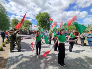 Торжественный митинг посвящённый символам Беларуси прошел у памятного знака в деревне Михалево