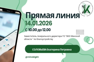 Прямую линию проведет заместитель генерального директора ГО "ЖКХ Минской области" по благоустройству Екатерина Соловьева