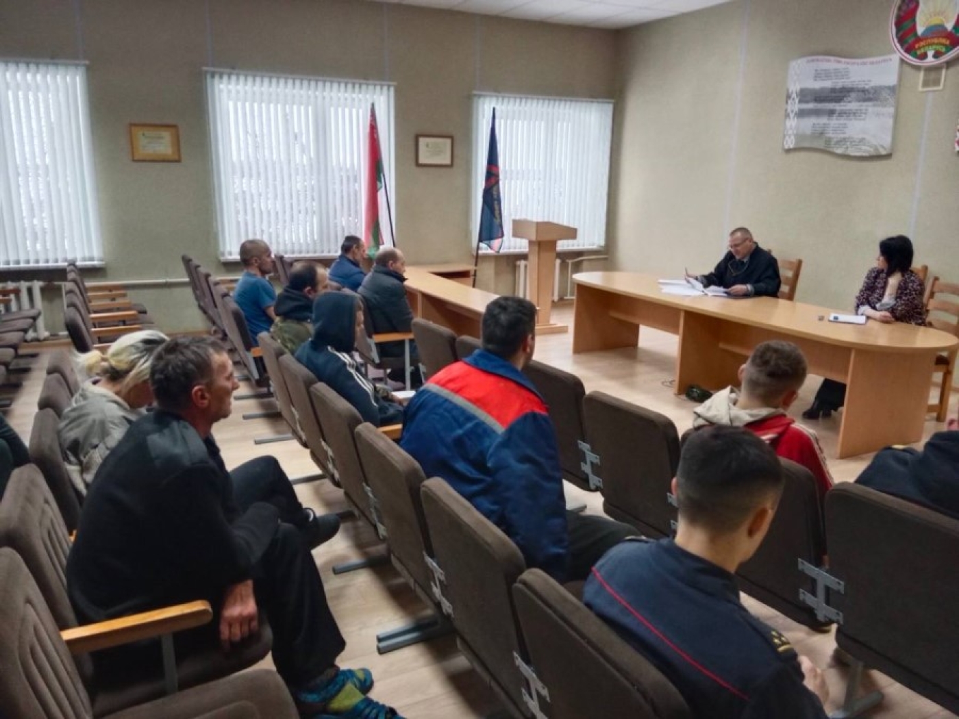 В Березинском РОВД прошло выездное заседание суда по осуждению лиц в лечебно-трудовой профилакторий