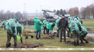 На Кургане Славы на субботнике заложили новый парк в виде крыльев аиста