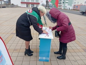 Пикеты развернулись возле Березинского районного центра культуры