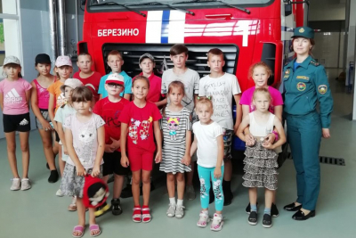 Воспитанники сада "Солнышко" посетили Березинский РОЧС.