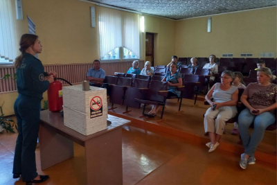 Информирование жителей агрогородка Богушевичи о пожарной обстановке в районе